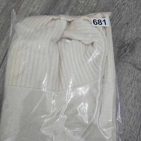 Women's Cream Wool Cashmere Shawl Collar Cardigan Sweater S Luxe Cozy Soft Girl - Picture 8 of 8